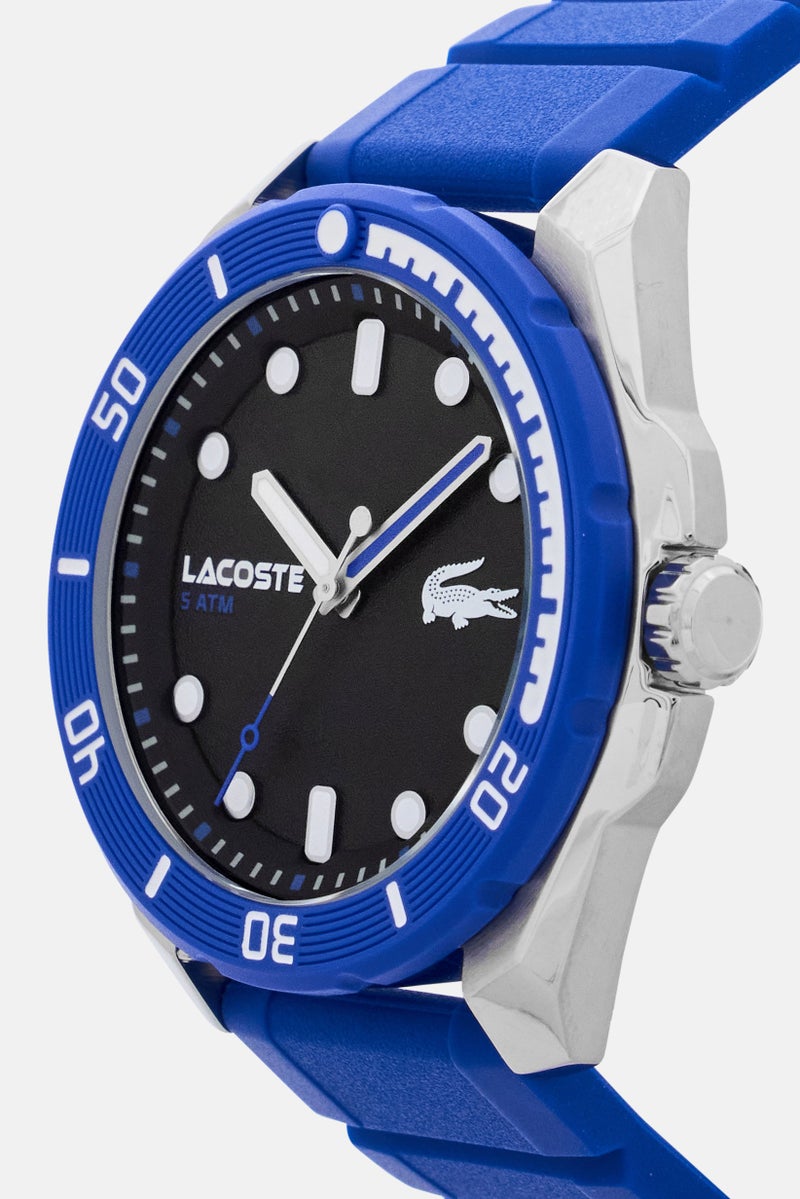 LACOSTE Men 2011285 Silicone Quartz Watch 44 mm, Blue  - Image 3