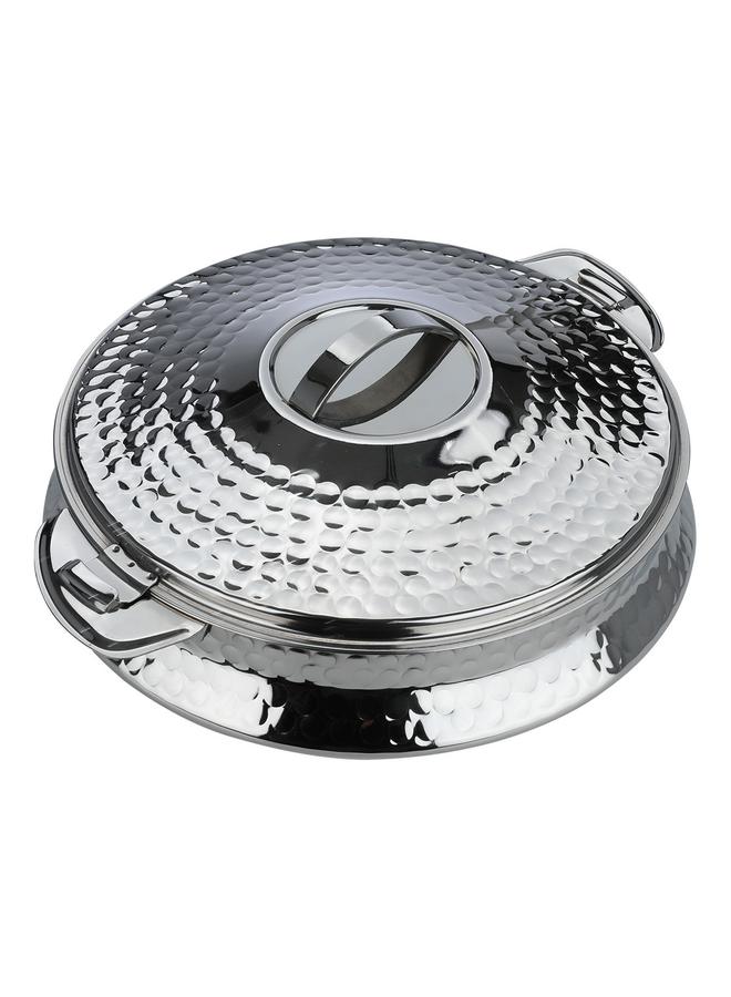 ماكسيما علبة طعام من الفولاذ سعة 2 لتر، فضية منقوشة - Image 2