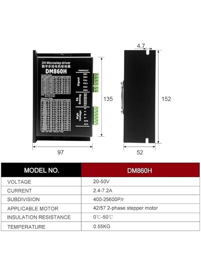 DM860 Digital Stepper Motor Driver CNC Machine Nema 23 34 Closed Loop Hybrid Step Driver - Image 4