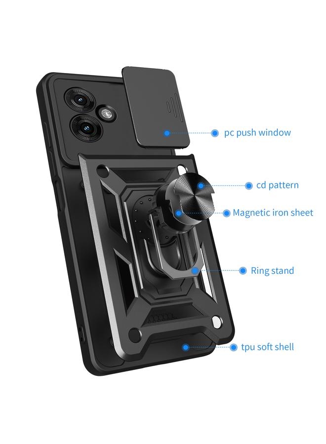 إيروريكس جراب لهاتف Motorola Moto G55 بتصميم غطاء كاميرا منزلق من مادة TPU الهجينة لهاتف الكمبيوتر الشخصي - Image 3