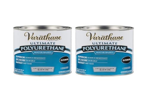 Varathane Water-Based Ultimate Polyurethane, Quart, Satin, 2 Pack - Image 1