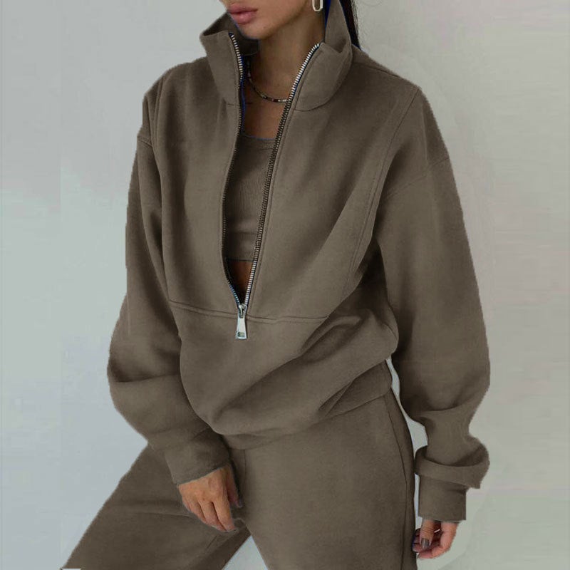 2026 Spring Women's Two-Piece Sweatshirt Set - Fleece Streetwear Casual Fashion - Image 1