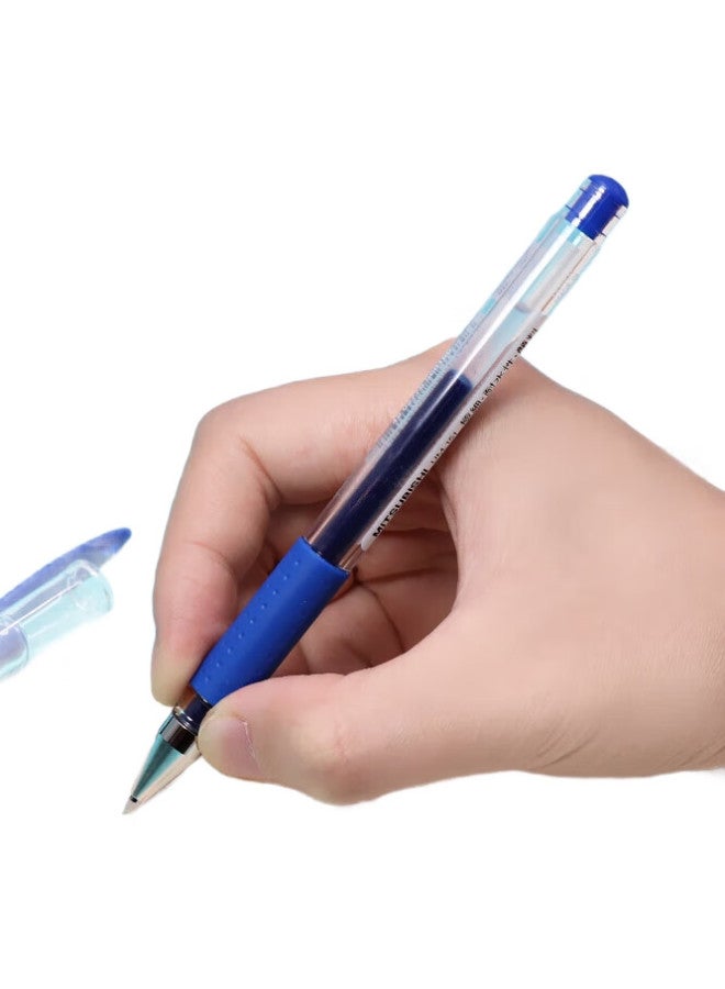 Uni قلم مالي يوني ميتسوبيشي (يوني) UM-151 0.38 مم قلم جل للطلاب (إعادة تعبئة UM-1) أزرق 5-pack - Image 1