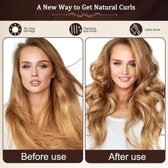 Abhaymart Heatless Hair Curler Flexible Curling Rod with Hook Satin Rollers for All Hair Types No Heat Curls to Sleep for Curl Rods Heatless Curls for Blowout Hair - Image 2