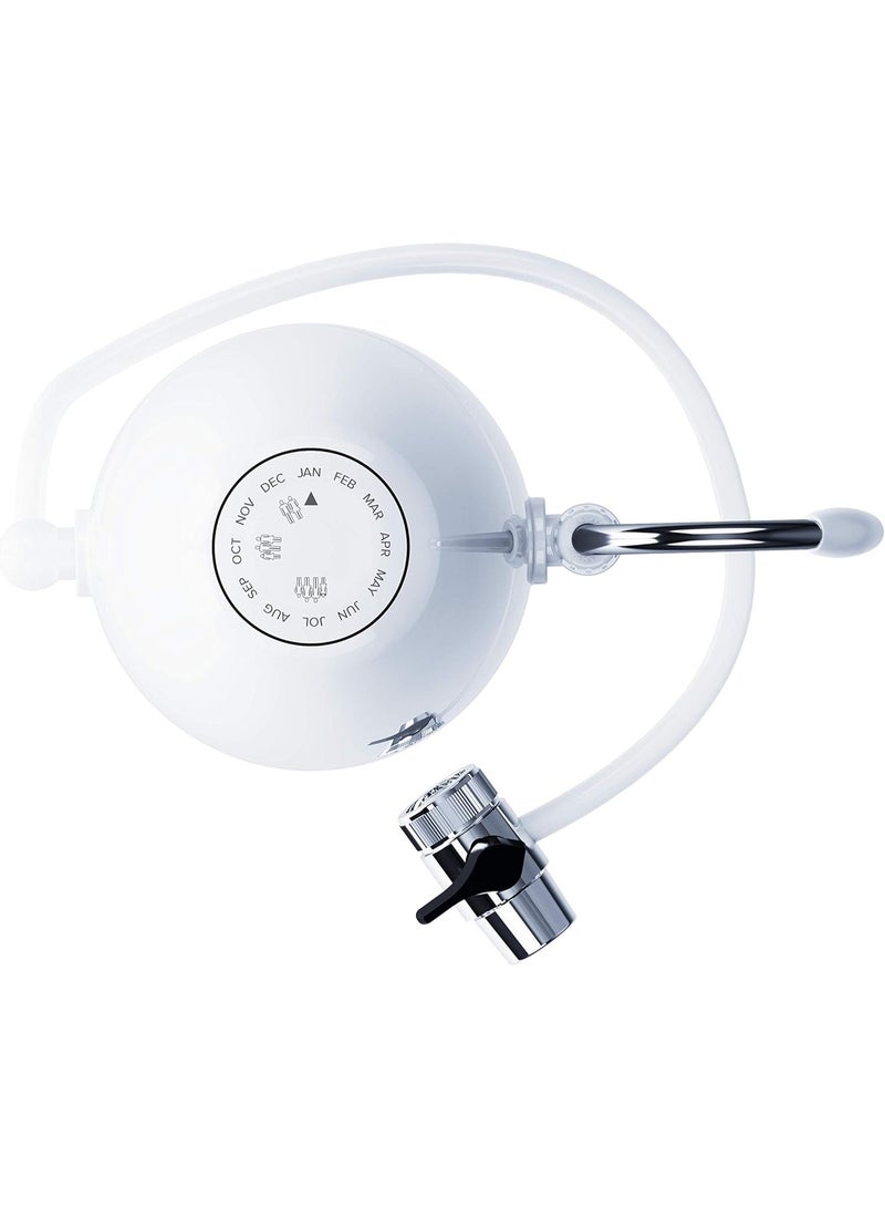 Aquaphor Modern Faucet Water Filter System, 4000L Long-Lasting Cartridge, 1.0–1.2 L/min Filtration Rate, Removes Chlorine, Rust, Odors & Contaminants, Easy Plug-in Tap Water Purifier with Adaptors, Compact & Travel-Ready Drinking Filter (White) - Image 4