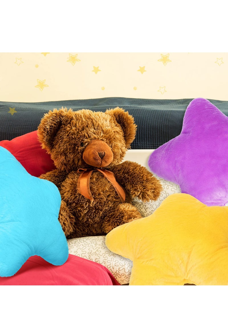 3 Pack Star Fluff Pillow,Throw Pillow   Cushion Pillow,Seating Cushion, Decorative Throw Pillow Star Pillow Aesthetic Fun Star Shaped Pillow for Bedroom Sofa Chairk,15.7in(Blue Violet Yellow)  - Image 4