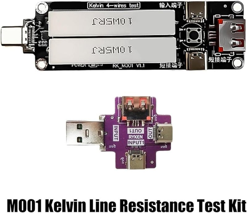 Kelvin Wire Resistance Current Voltage Meter M001 Type C Power Detection Electrical Testing - Image 4