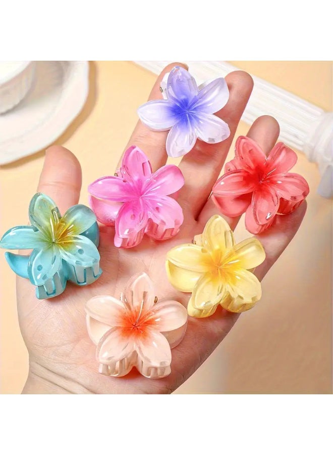 مشابك شعر صغيرة على شكل زهور، 12 قطعة، 1.18 بوصة، مشابك صغيرة لطيفة للنساء والفتيات، تثبيت قوي للشعر الكثيف والخفيف، 6 ألوان - Image 2
