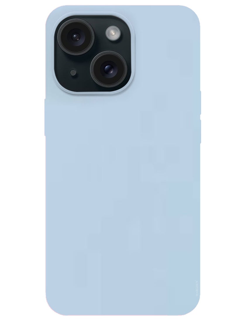 CATANES Silicone Case Cover for Apple iPhone 14 Plus, Slim Protective Cover with Microfiber Lining, Drop Protection - Light Blue - Image 4