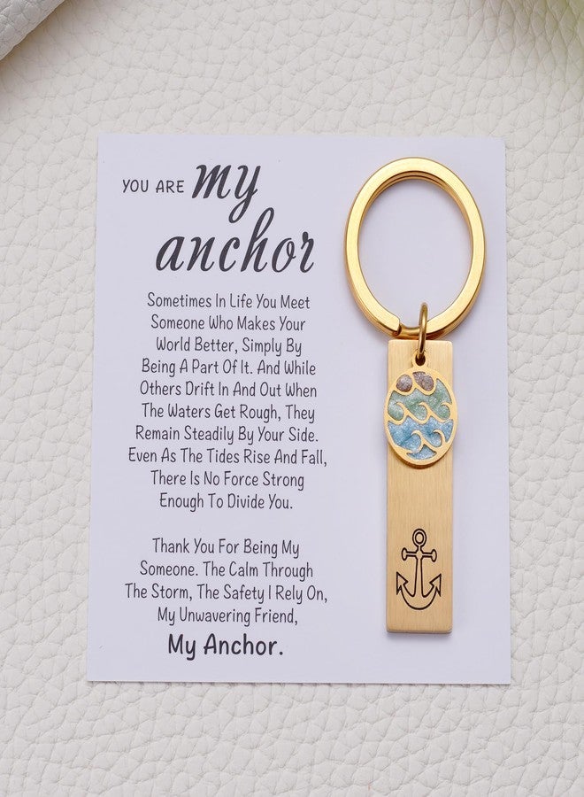 MIXJOY You Are My Anchor Keychain, Bestie Gifts for Women, Gifts for Best Friend Woman, Through Thick and Thin, Small Bestie Friendship Birthday, My Tribe, Close Female Friends Through Rough Times - Image 4