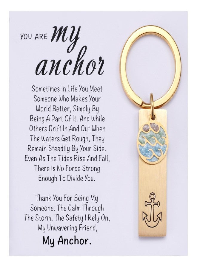 MIXJOY You Are My Anchor Keychain, Bestie Gifts for Women, Gifts for Best Friend Woman, Through Thick and Thin, Small Bestie Friendship Birthday, My Tribe, Close Female Friends Through Rough Times - Image 1