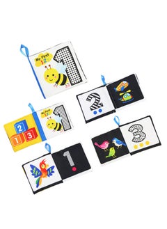 Generic Baby Cloth Book Baby Early Education Toys English Palm Book Animal Digital Shape Cognitive Cloth Book -Color:4965-4 Numbers  - Image 1
