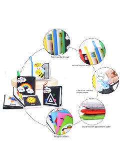 Generic Baby Cloth Book Baby Early Education Toys English Palm Book Animal Digital Shape Cognitive Cloth Book -Color:4965-4 Numbers  - Image 5
