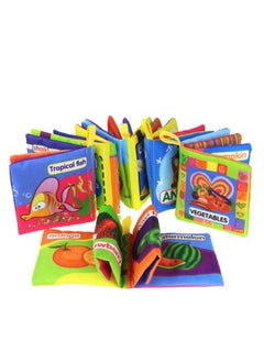 Generic Baby Cloth Book Baby Early Education Toys English Palm Book Animal Digital Shape Cognitive Cloth Book -Color:4965-4 Numbers  - Image 3