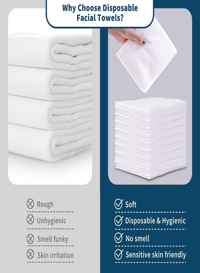 RAQEHO 50PCS XL Disposable Face Towel - Clean Face Dry Wipes for Make Up Removal Lint Free Towelettes Soft Facial Washcloths Facial Towels Makeup Cleansing Toallas Para La Cara Salon Towels - Image 5