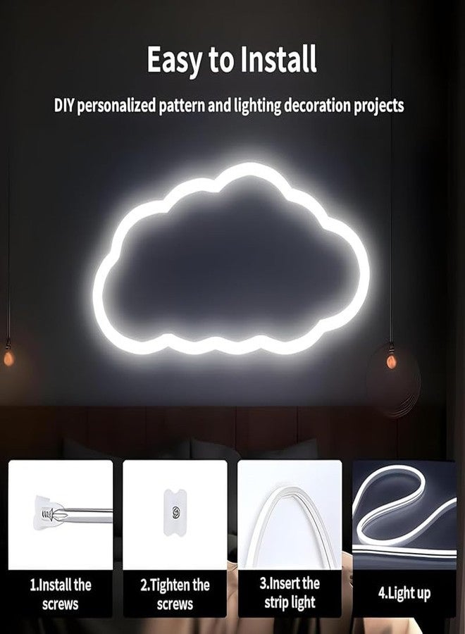 BUDWILL Silicone 5-Meter White Neon Light Strip with 600 LEDs and 12V Adapter Ideal for Wall Decorations, Parties, Celebrations, Bars, and Custom Neon Displays (Pack of 1) - Image 4