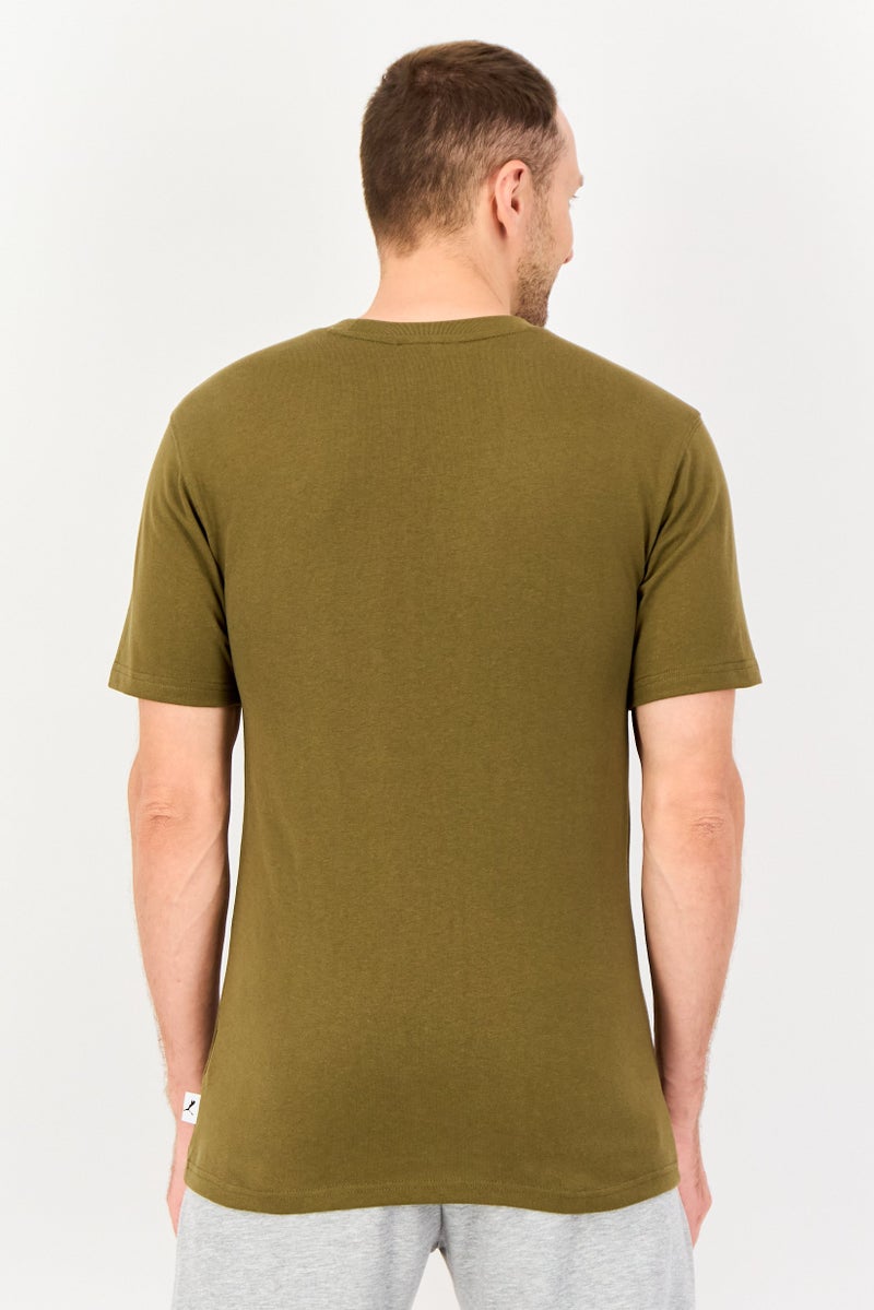 PUMA Men Sportswear Fit Short Sleeve Outdoor T Shirt, Dark Olive - Image 3