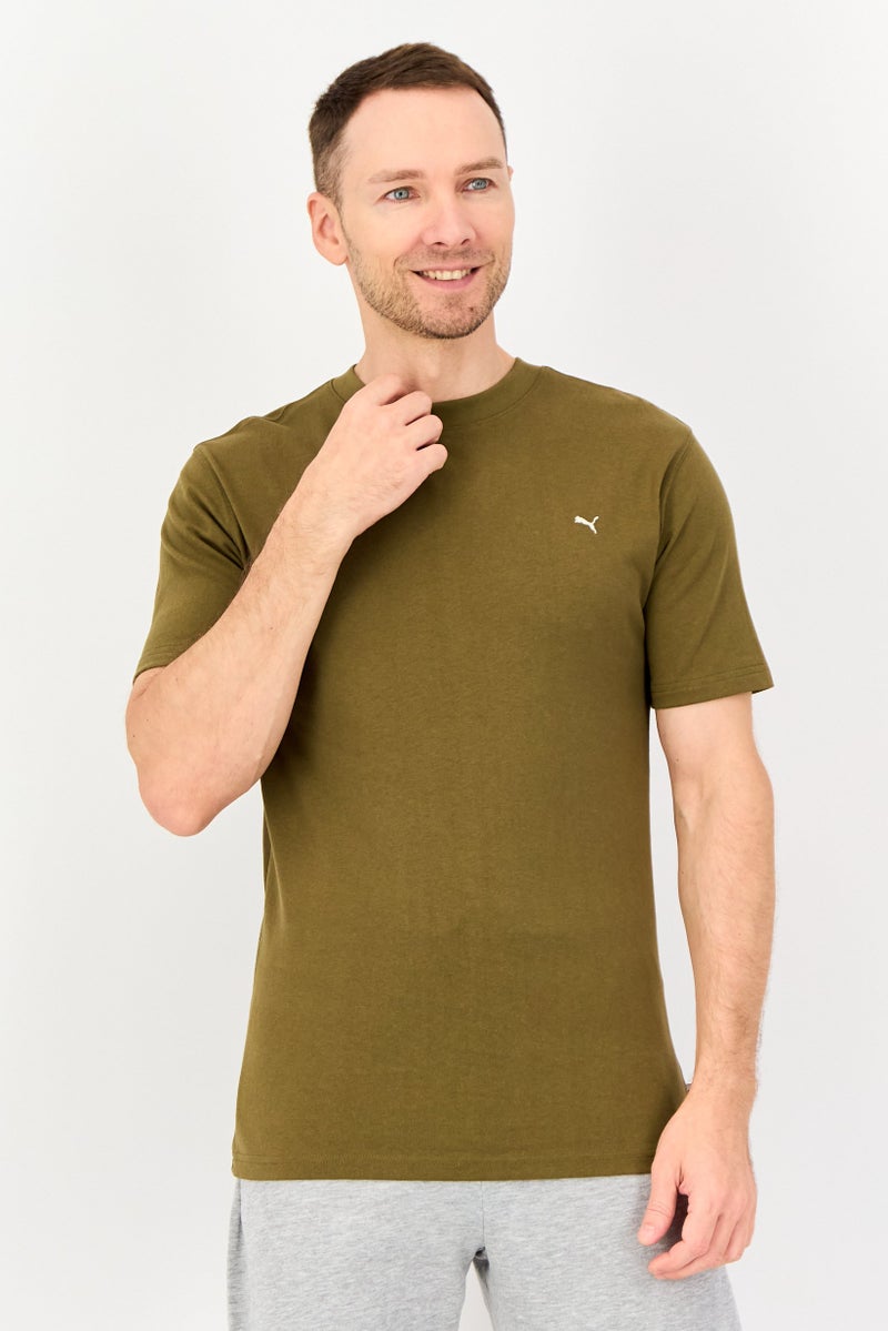 PUMA Men Sportswear Fit Short Sleeve Outdoor T Shirt, Dark Olive - Image 1