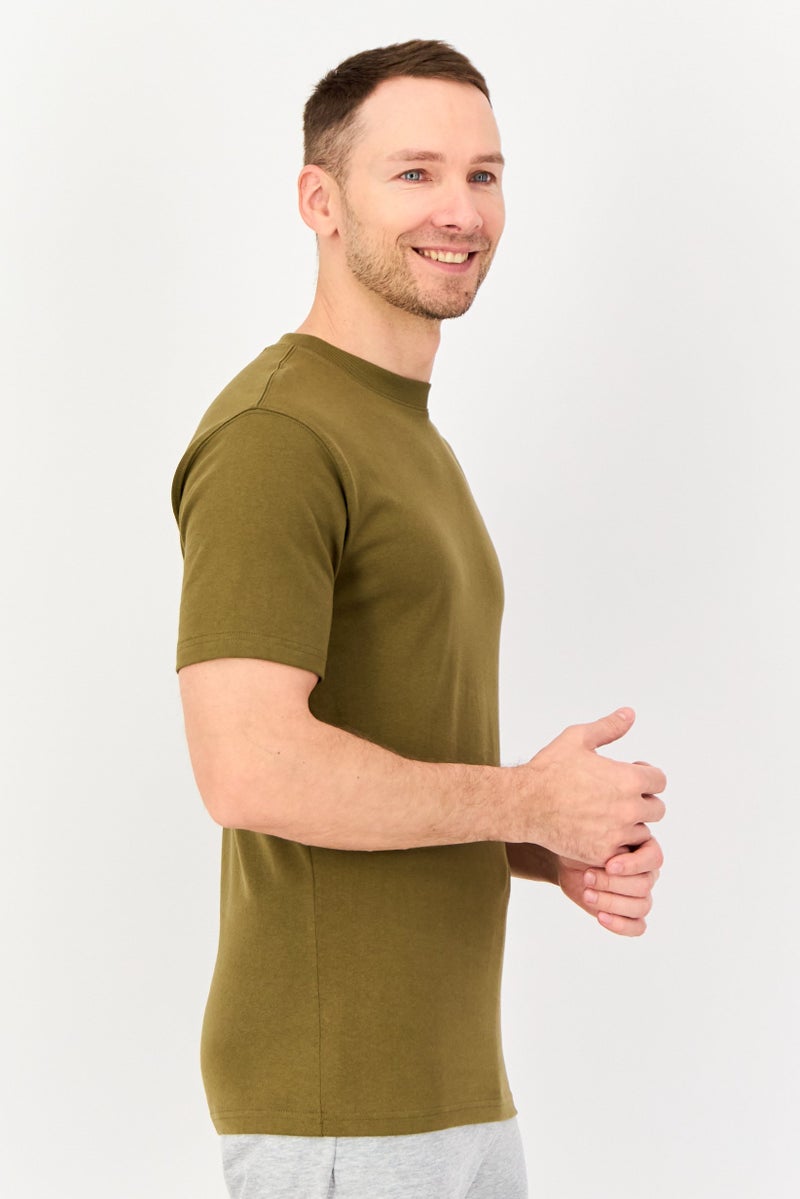 PUMA Men Sportswear Fit Short Sleeve Outdoor T Shirt, Dark Olive - Image 2