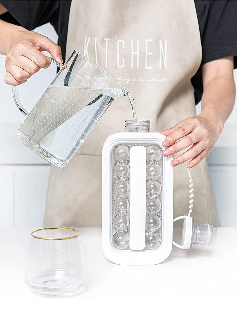 Raxoom Ice Cube Molds 2 in 1 Portable Ice Ball Maker Easy to Make 17 Grids Reusable& Easy operation Suitable for Home Party Beer Whiskey Juice Champagne - Image 3