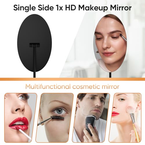 GURUN Large Oval Tabletop Vanity Mirror 7x12 Oil Rubbed Bronze Luxuries Makeup Mirror with Stand for Jeweller's M2017-ORB for Women Mom - Image 5