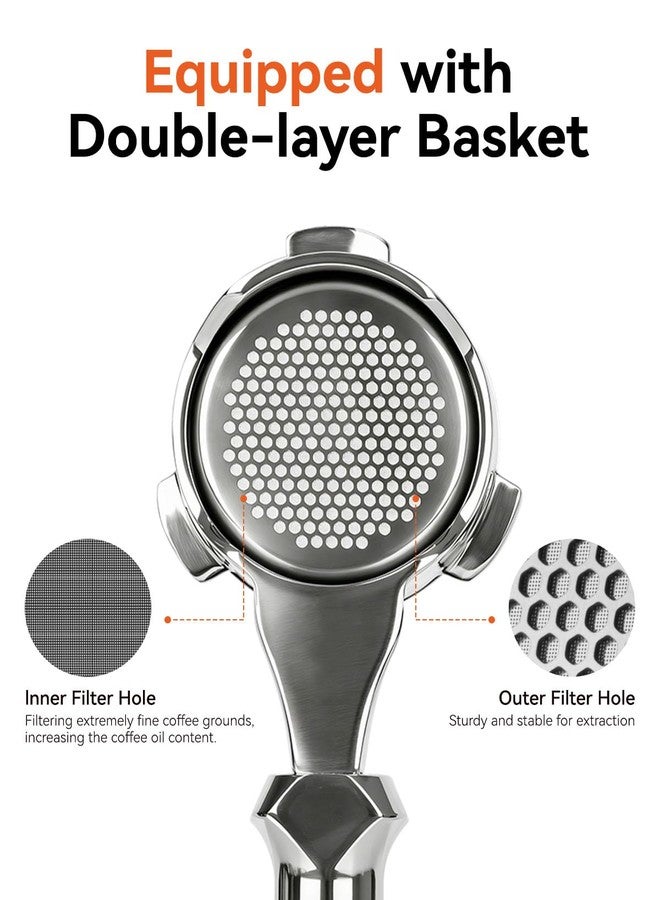 MUVNA 58mm Espresso Bottomless Portafilter 3 Ear - Naked Portafilter with Double-layer Filter Basket Fits CASABREWS Ultra, Neutron Pro, Oster,Gevi, Hibrew, Tuni E2, Blue - Image 5