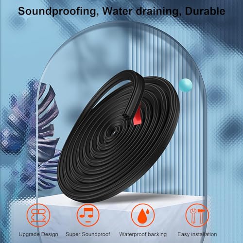 Xfopz 52.5Ft Car Door Seal Strip for Truck Car Weather Stripping Universal Self Adhesive Large Auto Door Soundproofing Weatherstrip for Pickup Truck SUV RV Boat (Large 15 * 14mm) - Image 4