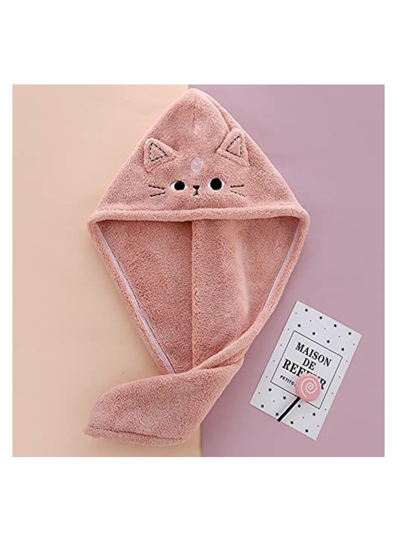 Microfiber Hair Drying Towels 3 Packs Ultra Absorbent Hair Wrap for Women and Girls Quick Dry Turban for Long Thick Curly Hair Ideal for Cat Lovers - Image 3