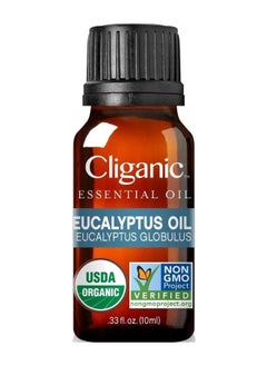 Cliganic Organic Eucalyptus Essential Oil 10ml, 100% Pure, Natural Aromatherapy Oil for Diffuser Steam Distilled, Non-GMO Verified  - Image 1