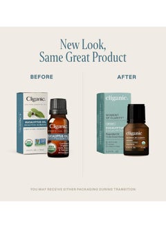 Cliganic Organic Eucalyptus Essential Oil 10ml, 100% Pure, Natural Aromatherapy Oil for Diffuser Steam Distilled, Non-GMO Verified  - Image 2