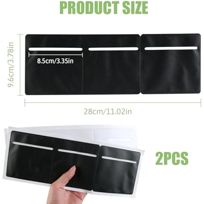 rayihni 2Pcs 3 in 1 tax disc holder car windscreen parking permit holder windscreen adhesive Self Cling & Easy Removal Road Tax And Insurance Certificates NCT PVC Holder (Blackand white) - Image 2