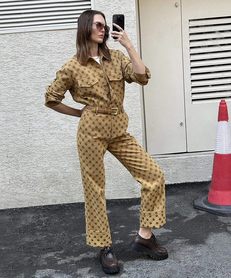 ابيكول Monogram Jacquard Trousers