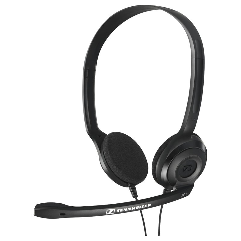 EPOS Sennheiser PC 3 Chat - Durable On-Ear Wired Headset - Noise Cancelling Microphone for Casual Gaming and Easy Connectivity - Lightweight Stereo Quality Sound - Great for Internet Telephony & E-Learners - Image 2