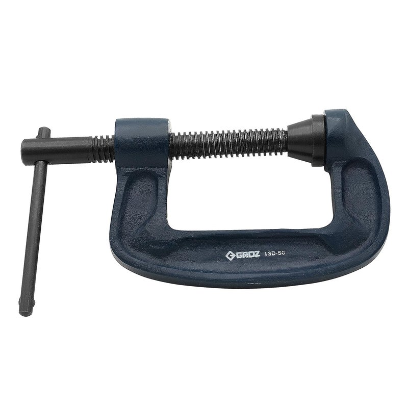 GROZ GROZ G Clamp with unbreakable body Ideal for Variety of Metal and Woodworking Applications Textured Powder Coated Finish Capacity 50 mm Throat Depth42 mm Frame Proof Load363 Kgs GCL13D50  - Image 5