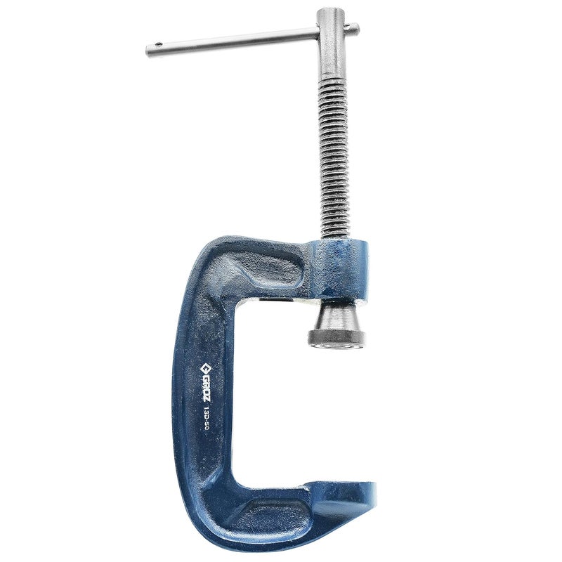 GROZ GROZ G Clamp with unbreakable body Ideal for Variety of Metal and Woodworking Applications Textured Powder Coated Finish Capacity 50 mm Throat Depth42 mm Frame Proof Load363 Kgs GCL13D50  - Image 4