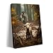 Ploceiny christian gifts for womenmenReligious canvas home decor for prayer room christmas decorations Jesus Running After Lost Lamb Picture Jesus and lamb poster wall decor A392 16X24 - Image 2