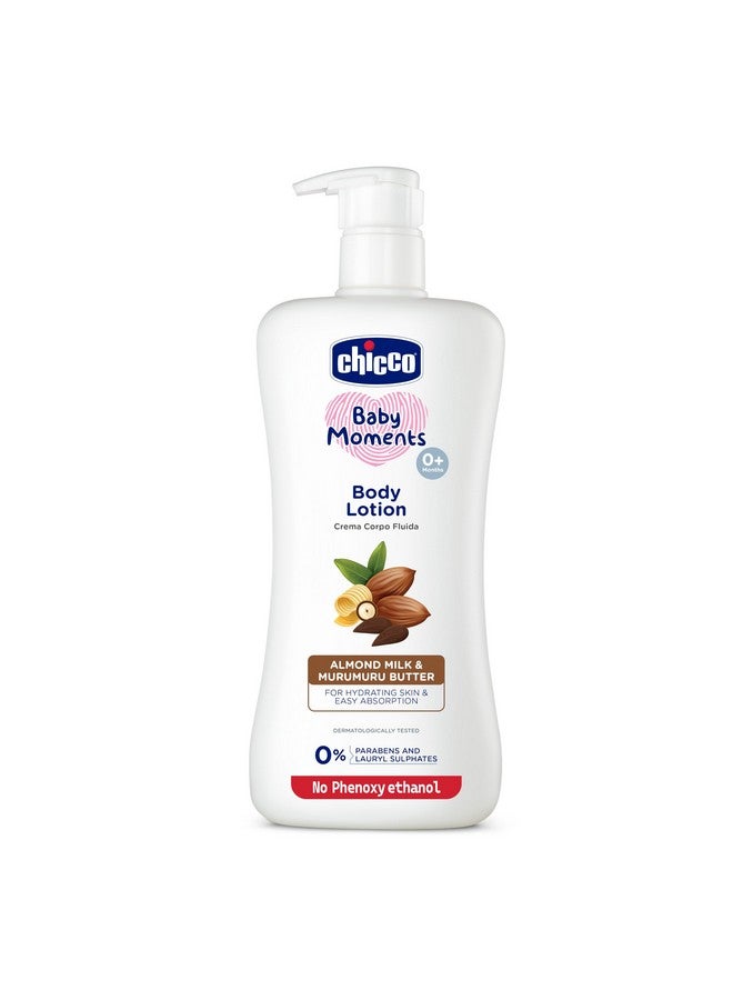 Chicco Baby Moments Body Lotion for Babies, 650ml | Almond Milk & Murumuru Butter | Quick Absorb Formula with Natural Ingredients for Ultra Soft Skin | Dermatologically Tested | Parabens & Phenoxyethanol Free - Image 1