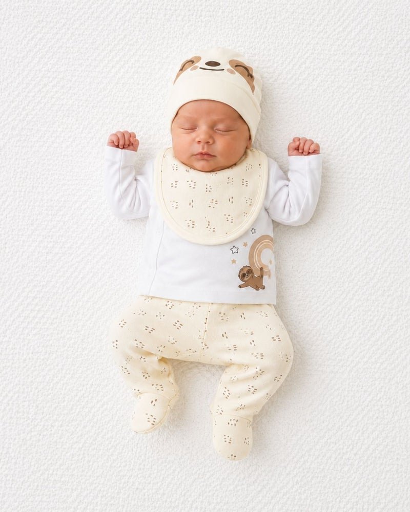 Beige Little Sloth Newborn Set