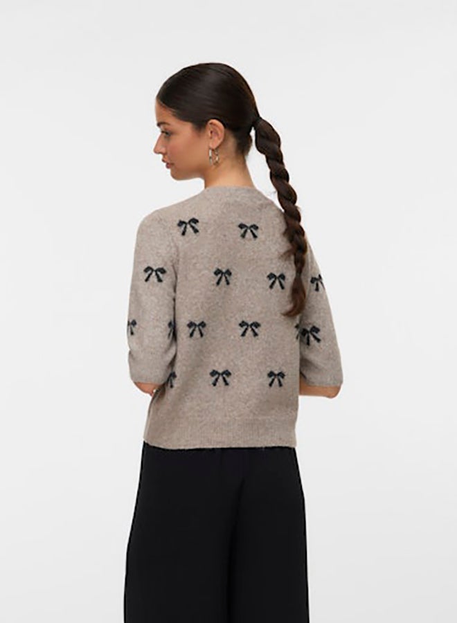 VERO MODA Vmdoffy Intarsia 2/4 O-Nk Pullover - Image 2