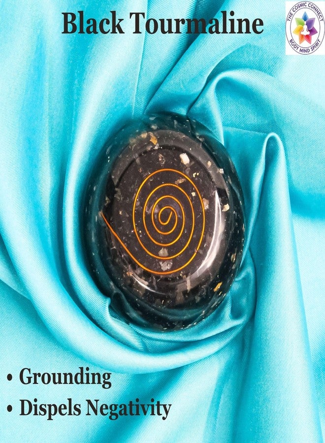 The Cosmic Connect ثقالة ورق من التورمالين الأسود من كوزميك كونكت، تعمل بطاقة الأورغون، مناسبة لطاولة المكتب أو مكتب الدراسة | ثقالة ورق من الكريستال الطبيعي للشفاء، لتزيين المنزل والمكتب | مشحونة بطاقة الريكي للحماية والطاقة الإيجابية - Image 4
