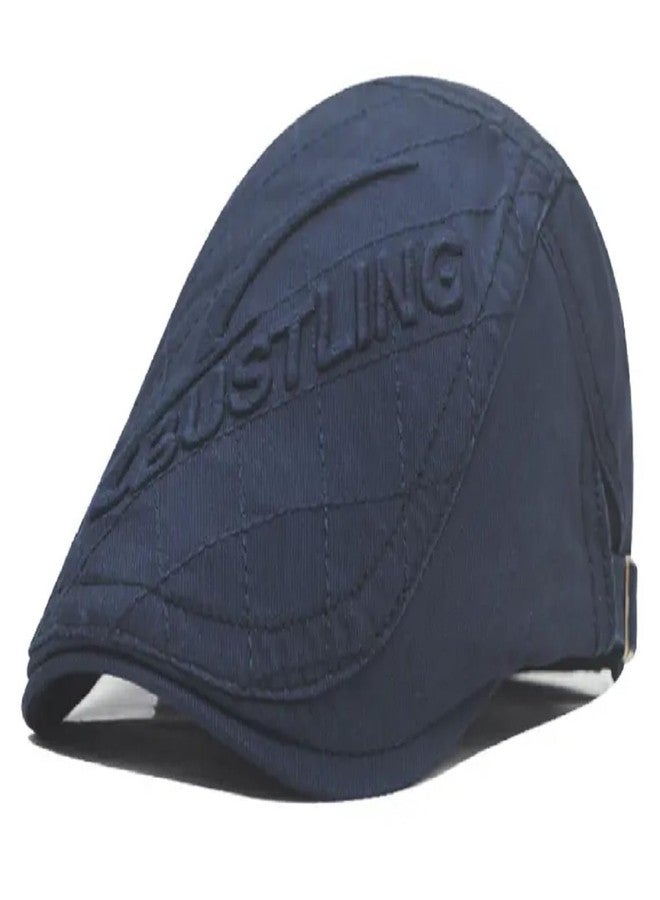 Zacharias Men's Cotton Beret Golf Ascot Cap A-18 (Blue_Free Size) (Pack of 1) - Image 1