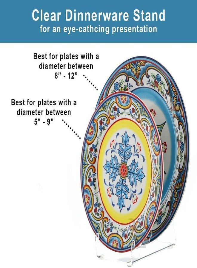 Kd Retail Clear Acrylic 2-Tier Plate Reck Dinnerware Display Stand Organizer for Kitchenware Plates Platters Setting Holder (tier 2) (Tier 3) - Image 4