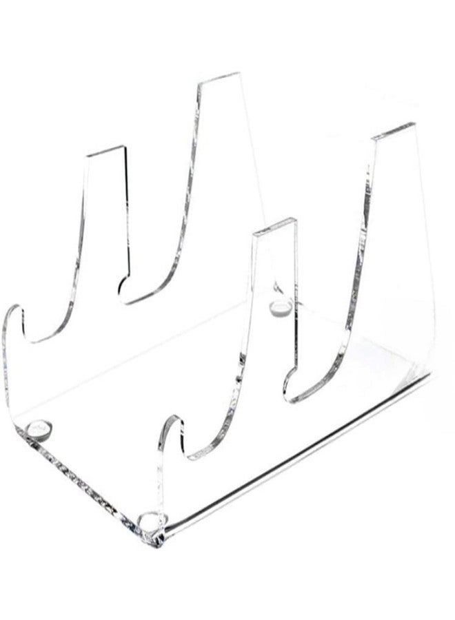 Kd Retail Clear Acrylic 2-Tier Plate Reck Dinnerware Display Stand Organizer for Kitchenware Plates Platters Setting Holder (tier 2) (Tier 3) - Image 1