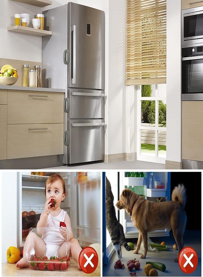 SHOPECOM Child Safety Cabinet Lock Multi-Use Self Adhesive Cabinet Locks and Refrigerator Fridge Freezer Door Lock for Baby, Cupboard, Wardrobe, Door, Windows (1) - Image 2