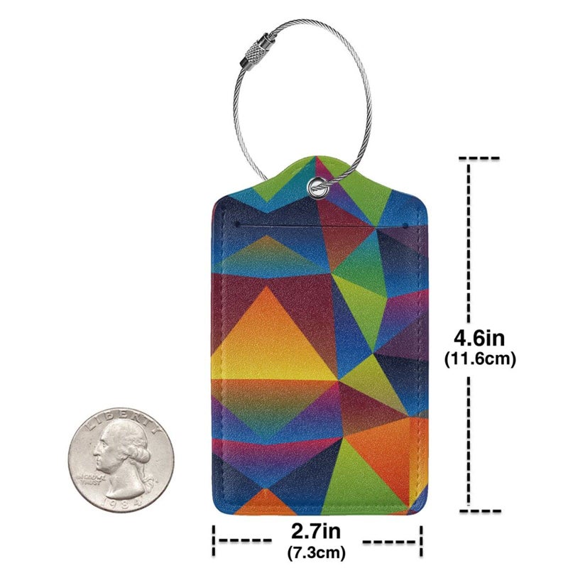 BULINGLY 2 Pack Luggage Tag for Suitcase, Cute Leather Baggage Tag with Stainless Steel Loop Privacy Cover for Women Girls Bag Travel - Image 4