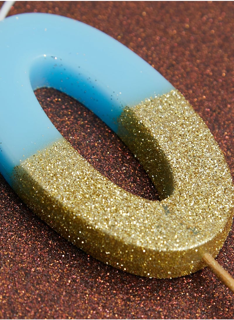 Talking Tables Glitter Number 0 Candle  - Image 2