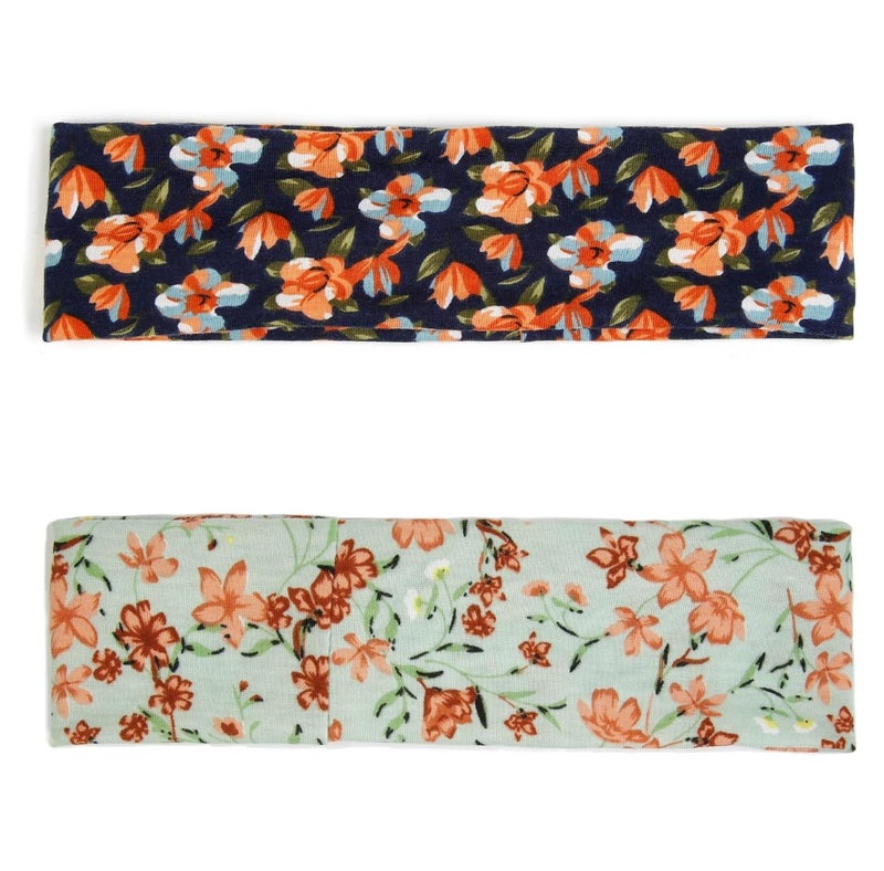 TERSE Headbands for Women Trendy Floral Print - Non Slip Summer Head Bands Soft Fabric Hair Bands for Workout Yoga Running Sport - Image 3