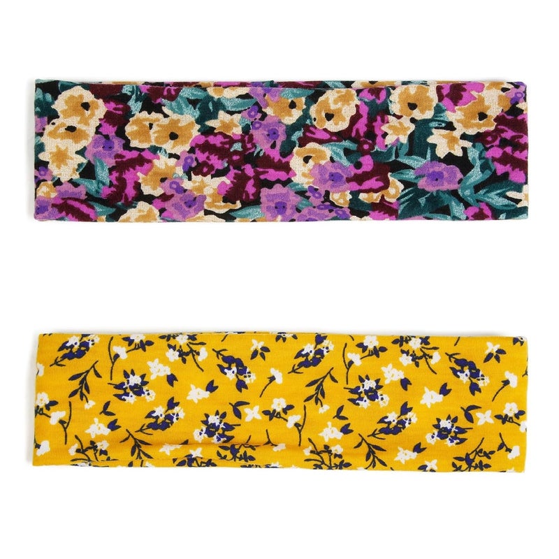 TERSE Headbands for Women Trendy Floral Print - Non Slip Summer Head Bands Soft Fabric Hair Bands for Workout Yoga Running Sport - Image 2