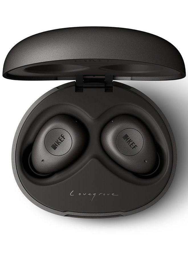 Kef MU3 Noise Cancelling True Wireless Earphones (Bluetooth 5.0, Splash-Proof, 9 + 15 Hours Operating Time), Anthracite - Image 3