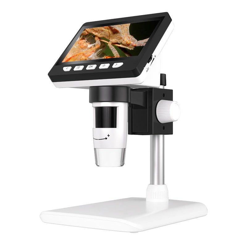 SMILEDRIVE® Digital HD Microscope with 4.3 inches Colour Screen | 50-1000x adjustable Magnification | USB Connection with Laptop, PC | Built-in MicroSD card slot (32GB) | 2000 mAh rechargeable battery - Image 4